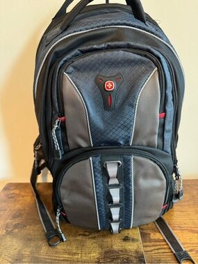 Wenger Men's Black and Gray Backpack